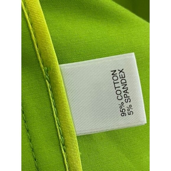 St. John Women's S Lime Green Double Breasted Jacket Cotton Bright Preppy Twee - Picture 8 of 8